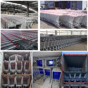 Chariot de courses hybride en plastique robuste de nouvelle conception avec 4 roues pour supermarché et magasin de détail - Product Image 6