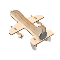 Petit avion magnétique en bois, modèle de dessin animé, matériel d'expérimentation scientifique pour étudiants, découpe laser écologique, assemblage facile