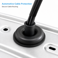 DT40-12-40  Passe-câble en caoutchouc EPDM noir pour automobile, résistant à la poussière et au vieillissement