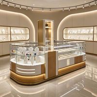 Holz-Schmuckvitrine mit LED-Beleuchtung, Umweltfreundliches & Langlebiges Design für Juweliergeschäfte