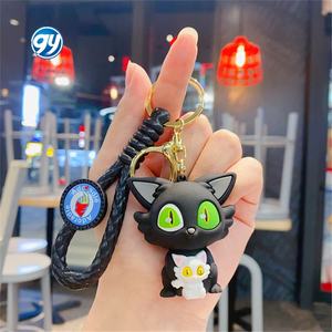 Porte-clés en silicone en forme de petit <span class=keywords><strong>chat</strong></span>, mignon, pour sac, décoration suspendue, vente en gros - Product Image 6