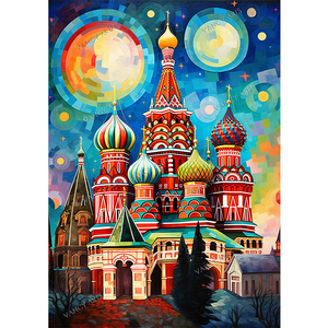 5D DIY diamante bordado paisaje casa mosaico Europa diamante pintura Castillo <span class=keywords><strong>punto</strong></span> de <span class=keywords><strong>cruz</strong></span> - Product Image 1