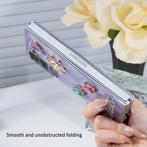 Sang Trọng <span class=keywords><strong>D</strong></span> Long Lanh Rhinestone Hoa Điện Thoại Bìa Đối Với Samsung Cho Galaxy Z Gấp 7 Made Cao Cấp PC Thời Trang <span class=keywords><strong>D</strong></span>ễ Thương Trường Hợp Điện Thoại - Product Image 5