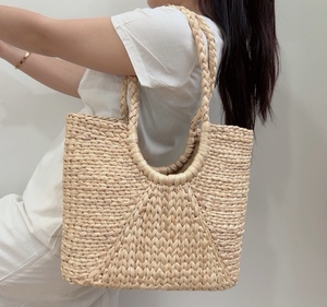 Sac à bandoulière floral ouvert Vintage pour femmes fait à la main deux poignées de jacinthe d'eau forme ovale suivant les tendances chaudes de la mode du Vietnam - Product Image 5