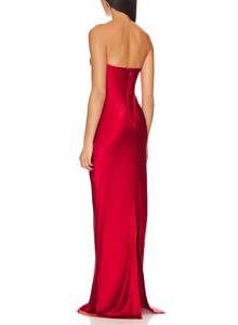 Abito da sera <span class=keywords><strong>lungo</strong></span> Maxi abito da sera donna <span class=keywords><strong>con</strong></span> <span class=keywords><strong>spacco</strong></span> a <span class=keywords><strong>spacco</strong></span> <span class=keywords><strong>lungo</strong></span> senza maniche personalizzato elegante corsetto cristallizzato <span class=keywords><strong>rosso</strong></span> - Product Image 3