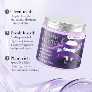 Polvere Dentifricia Esclusiva Transfrontaliera 50g al Gusto Fragola e Menta, Sbianca le Macchie Arancioni e Rinfresca l'Alito per Uso Domestico - Product Image 3