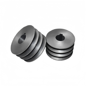 3-Rillen A-Typ Riemenscheibe aus Gusseisen, Dreieckige Riemenscheibe für Getriebemotoren, Spezielle Massive Flachriemenscheibe - Product Image 5