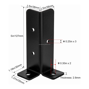 Thép không gỉ boong cột Neo cơ sở khung Kit cho cột hàng rào bằng gỗ - Product Image 2