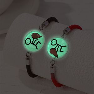 Pulsera de Pareja Luminosa con Diseño de Sol y Luna, Regalo Romántico para el Día de San Valentín, Brilla en la Oscuridad - Product Image 3