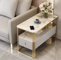 Meuble de salon haut de gamme, table basse moderne et simple avec rangement pour petit salon