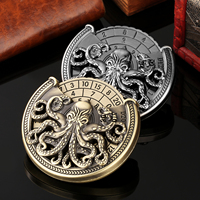 Pieuvre métal dés Spinner avec boîte pour D et Dragon Game Party Favors - Roulette roue dés Spinner pour RPG jeu de société coffret cadeau