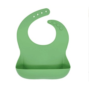 Bavoir bébé en silicone imperméable, réglable au cou, pour tout-petits et enfants, design 030, logo personnalisé, vente en gros - Product Image 2