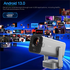 Proyector LCD Portátil X88 Original de Fábrica, Venta al por Mayor, Nativo 1080P, Mini, 4K, Sistema Android 13, Tiro Corto, WiFi 6, para el Hogar, con Correas - Product Image 4