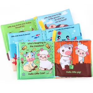 Libro de desarrollo temprano para niños y niñas, libro de aprendizaje, juguetes para bebés, libros de tela suave