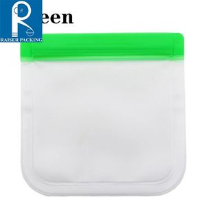 Silicone Food Bag Frosted PEVA Food Preservation Bag Reusable Frozen Zipper Leakproof Top Fruit Storage Bag - Product Image 3