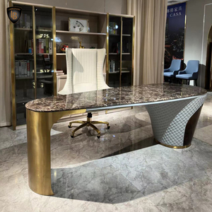 Chất lượng cao ý đồ nội thất văn phòng thiết lập sang trọng hiện đại Ông Chủ Bàn và ghế với bảng điều khiển bằng gỗ phong cách Châu Âu thiết kế - Product Image 2