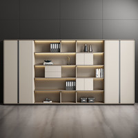 WJG-221X Armoire de classement de bureau moderne en acier avec éclairage et rangement pour bureau de direction - Usage commercial