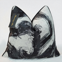 Housse de coussin décorative personnalisable de luxe à bas prix, en jacquard argenté, doré ou noir, pour la maison, les fournisseurs, les canapés et les hôtels