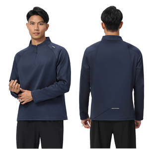 Most Demanded Custom Quarter-<b>Zip</b> for <b>Shirt</b> Men's Sport Jogging Wear Quick Dry Canvas Fabric Spandex/Cotton Long Sleeve Gothic - Product Image 1