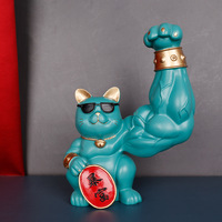 Chat porte-bonheur avec muscle, décoration de bureau pour les vacances