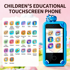 Téléphone pour enfants à double caméra haute définition 4-6 ans, vidéo tactile, rechargeable, léger, antidérapant, cadeau idéal pour bébé. - Product Image 6