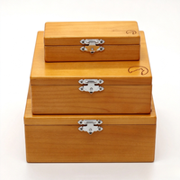 Coffret Cadeau de Luxe en Bois Personnalisé avec Logo, Boîte de Rangement en Bois Naturel avec Charnière et Fermoir Métallique pour Bijoux et Montres
