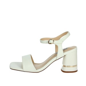 K-9431 sandali con tacco nero eleganti scarpe da sposa alte quadrate alla moda Sexy in pelle verniciata in PVC per l'estate autunnale - Product Image 1