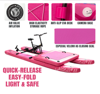 Vélo aquatique gonflable 3 places 2027 avec grand tapis flottant, modèle passager, équipement de loisirs pour la location, ODM, OEM