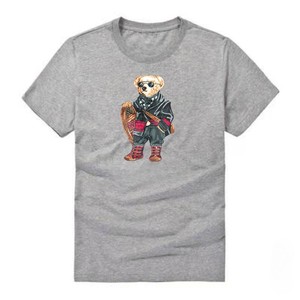 Camiseta de Manga Corta Estilo Coreano para Mujer <span class=keywords><strong>Lauren</strong></span>, Transpirable, de Algodón, con Estampado de Oso, Estilo Casual para Verano, con Logo - Product Image 4