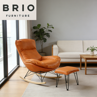 Fauteuil à bascule moderne avec repose-pieds, fauteuil inclinable confortable, fauteuil à bascule paresseux, fauteuil d'appoint pour salon
