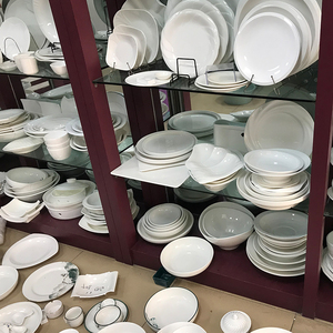 Giá sỉ đĩa sứ trắng cao cấp, đĩa gốm sứ chất lượng cao, đĩa ăn tùy chỉnh, bát đĩa, bộ đồ ăn cưới - Product Image 5