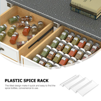 Supports de rangement pour bocaux à épices en acrylique à quatre couches Organisateur de porte-épices à tiroir de cuisine
