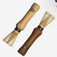 Ensemble fouet à matcha en bambou japonais écologique avec logo personnalisé et manche en bois électrique pour cérémonie du thé et café