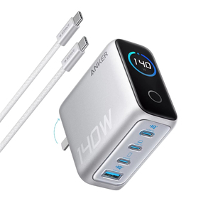 Anker Zolo 140W อุปกรณ์ชาร์จไฟฟ้า4พอร์ต, B2697ชาร์จสำหรับแล็ปท็อป PPS แล็ปท็อป Anker (140W, 4พอร์ต, 3.1 PD) พร้อมสาย USB-C - Product Image 1