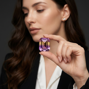 Ametrina Bicolor Natural Brasileña Premium de 4.38 Ct |   Corte Excelente |   Gema Suelta de Colección - Product Image 2
