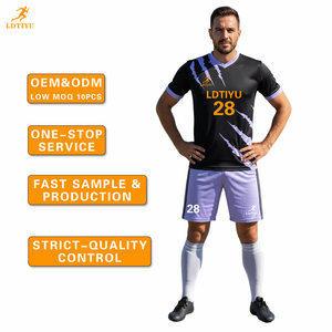 Maillots de football et d'e-sport en sublimation, vente en gros en Chine, 1,1-100% polyester, séchage rapide et respirant, manches courtes, noms d'équipe personnalisés - Product Image 1