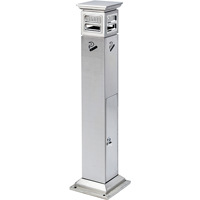 Poubelle extérieure en acier inoxydable colonne épaissie debout pour entrée d'ascenseur zone fumeurs-seau à cendres vertical en PP pour