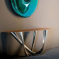 Tables consoles en marbre de style moderne, tables consoles nordiques chères et élégantes pour le couloir avec miroir