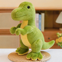 Peluche T-Rex Vert Mignon Debout, Jouet Dinosaure en Peluche de Dessin Animé pour Décoration Maison, Cadeau d'Anniversaire Enfant, Logo Personnalisé, Vente en Gros