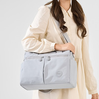 Sac fourre-tout à bandoulière en nylon imperméable avec fermeture éclair pour femme, léger, multi-poches, mode urbaine, pour maman, voyage, polyvalent