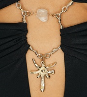 Halter demi manches poitrine dos taille évidé collier Sexy avec une jupe plissée ensemble pour dames soirée Maxi robe