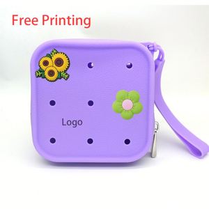 Bolsa de Maquillaje Ecológica de Silicona con Cierre, Lavable, Duradera, Organizador de Viaje, Funda Protectora contra el Polvo, Bolsa Pequeña para Monedas y Cosméticos - Product Image 1