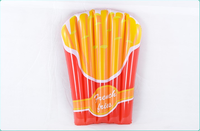 Bouée gonflable publicitaire personnalisée en forme de frites, idéale pour l'été, pour enfants, pour la piscine ou la plage