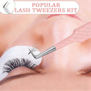 Ensemble <span class=keywords><strong>de</strong></span> pinces à <span class=keywords><strong>cils</strong></span> <span class=keywords><strong>de</strong></span> précision, pointe droite et incurvée, pinces à <span class=keywords><strong>cils</strong></span> en acier inoxydable pour <span class=keywords><strong>faux</strong></span> <span class=keywords><strong>cils</strong></span> - Product Image 5