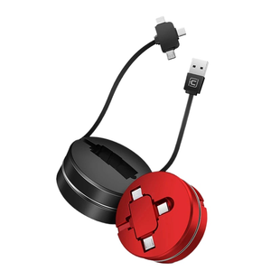 CAFELE Câble USB rétractable 3 en 1, câble de synchronisation de données Micro Type C USB, câble de charge USB flexible portable de 1 mètre pour iPhone 15 - Product Image 1