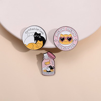 En gros, Broches et badges de revers en métal certifiés pour les amoureuses des chats, épingles en métal à motif de chat mignon de dessin animé, épingles personnalisées en émail souple à l'effigie d'animaux, plaqué bronze