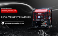 Générateur à essence refroidi par air à trois carburants 4KW, propane, 4 temps, G4500I, démarrage automatique, réservoir de carburant de 24L, efficacité de 95%