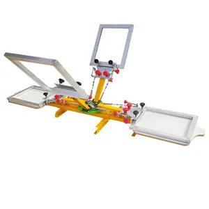 Station Silk Screen Printing Machine Equipment Unit Micro-registration 4 Color 2 Provided Screen Printer 45 Bearing Manual