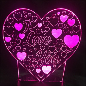 Decoración del hogar regalo de San Valentín te amo <span class=keywords><strong>dulce</strong></span> amante corazón ilusión 3d de <span class=keywords><strong>la</strong></span> habitación de los niños amor led de luz de <span class=keywords><strong>la</strong></span> noche - Product Image 6
