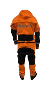 Waterfun 3 couches respirant imperméable <span class=keywords><strong>combinaison</strong></span> de <span class=keywords><strong>plongée</strong></span> couleur orange avec fermeture éclair arrière recherche d'eau <span class=keywords><strong>combinaison</strong></span> de sauvetage aquatique - Product Image 3